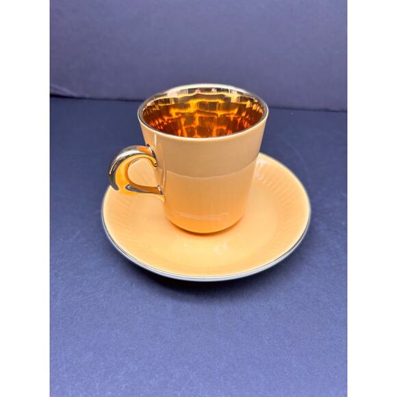 Vintage MCM 50s Figgjo Flint Demitasse Espresso Cup 22k Gold inside Norway - Picture 16 of 16